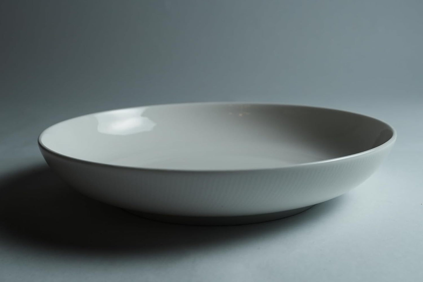 Lily Bone China Dinnerware Set, 4 Pieces, 8.5-inch White Pasta, Salad, Fruit Plate