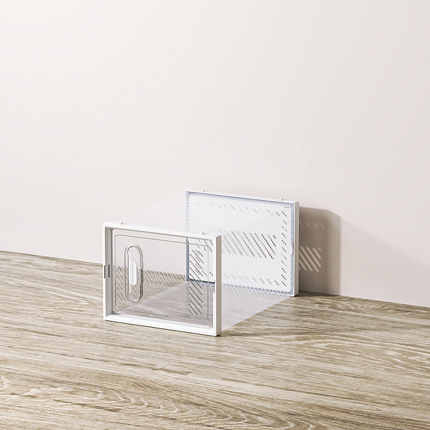 White Medium 18PCS 35x25x19cm Shoebox, Plastic, Mesh, Free Combination