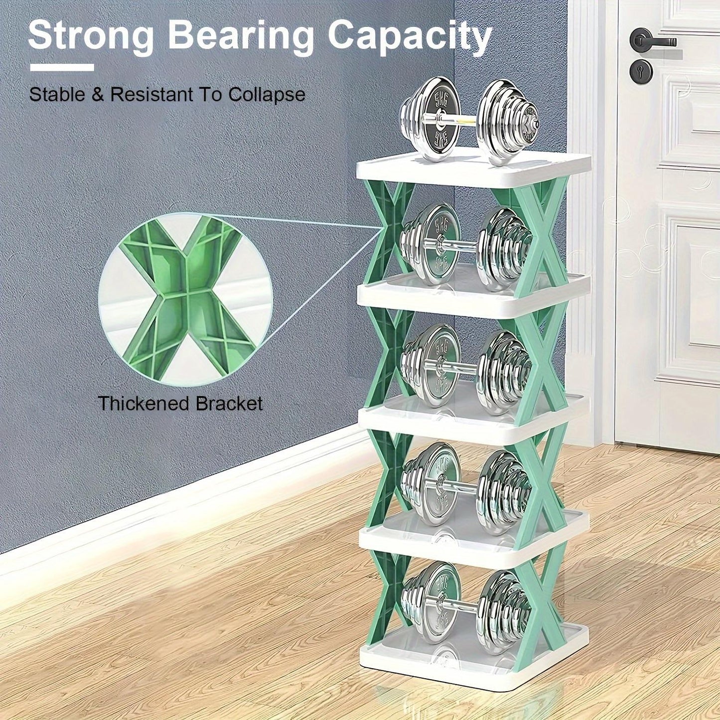 Orange 9-layer Shoe Rack